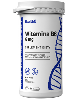 Witamina B6 Pirydoksyna 60 kapsułek
