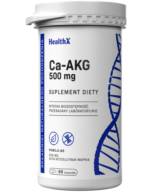 Ca-AKG Alfa Ketoglutaran Wapnia 60 kapsułek