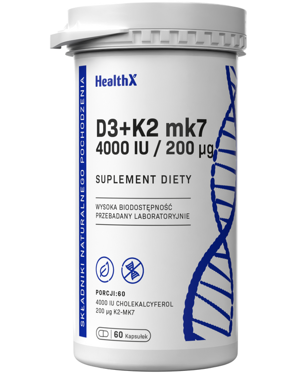 Witamina D3 K2 Mk-7 60 kapsułek